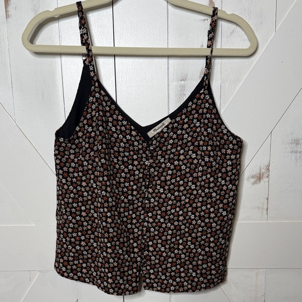 Madewell Black Floral Spaghetti Strap Camisole - Picture 6 of 10